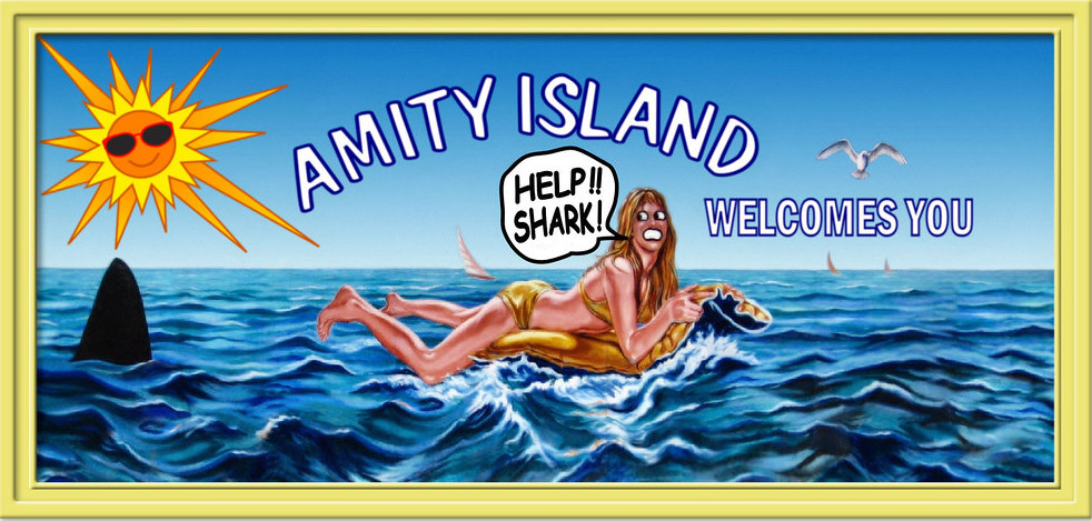 Amity Island sign